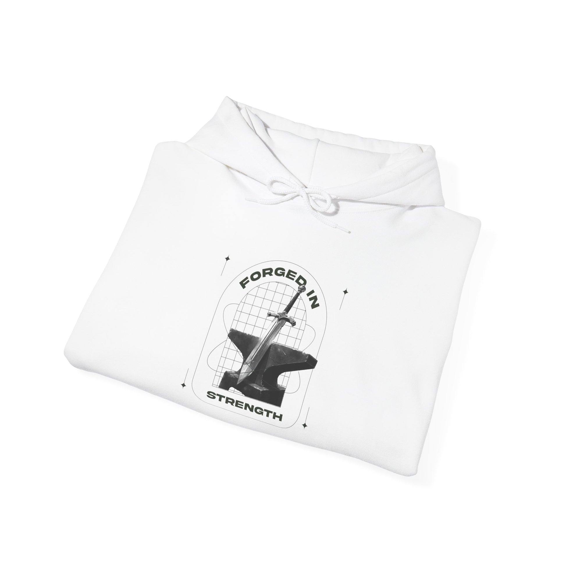 "Forged In Strength" Unisex Heavy Blend™ Hoodies - The Shield of Light