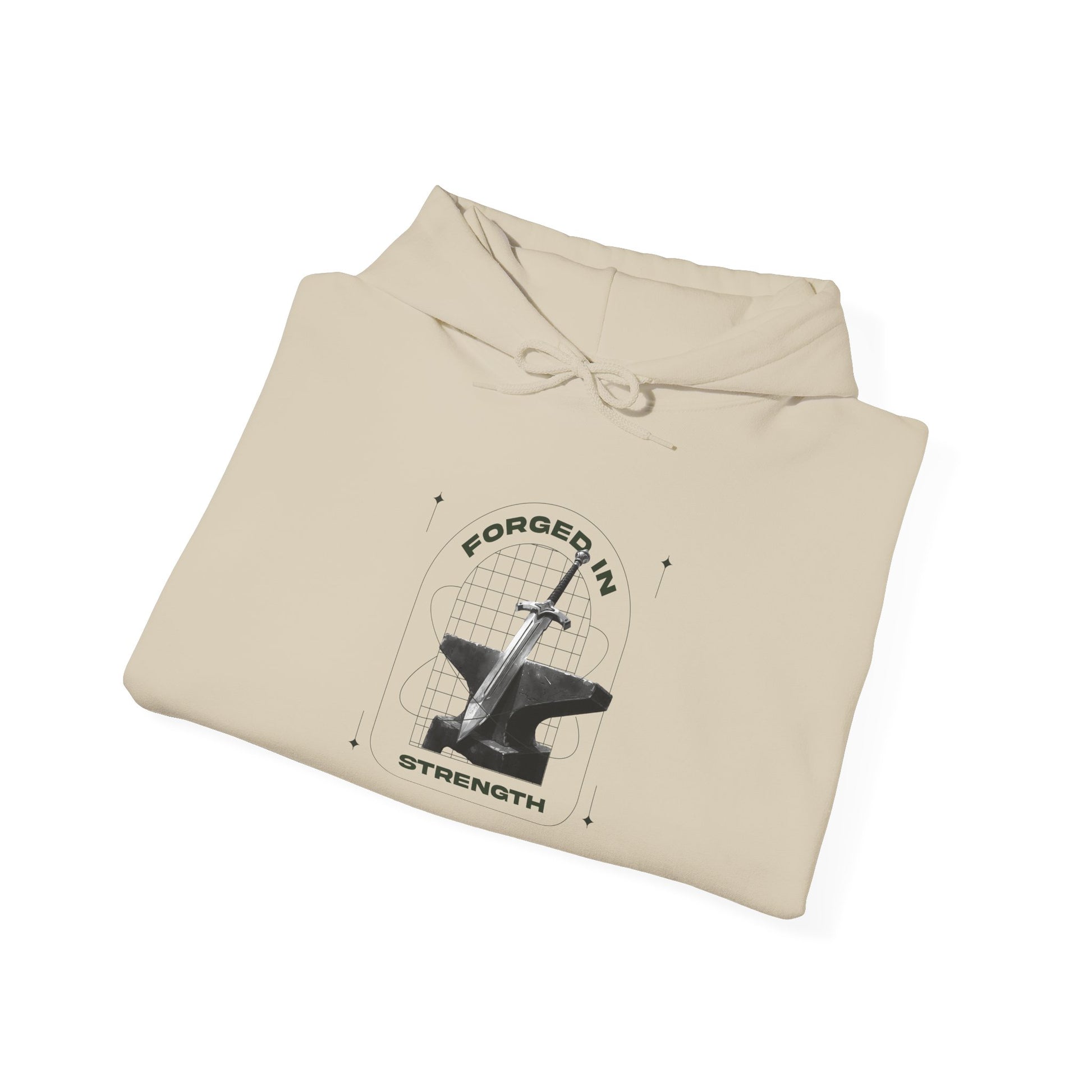"Forged In Strength" Unisex Heavy Blend™ Hoodies - The Shield of Light