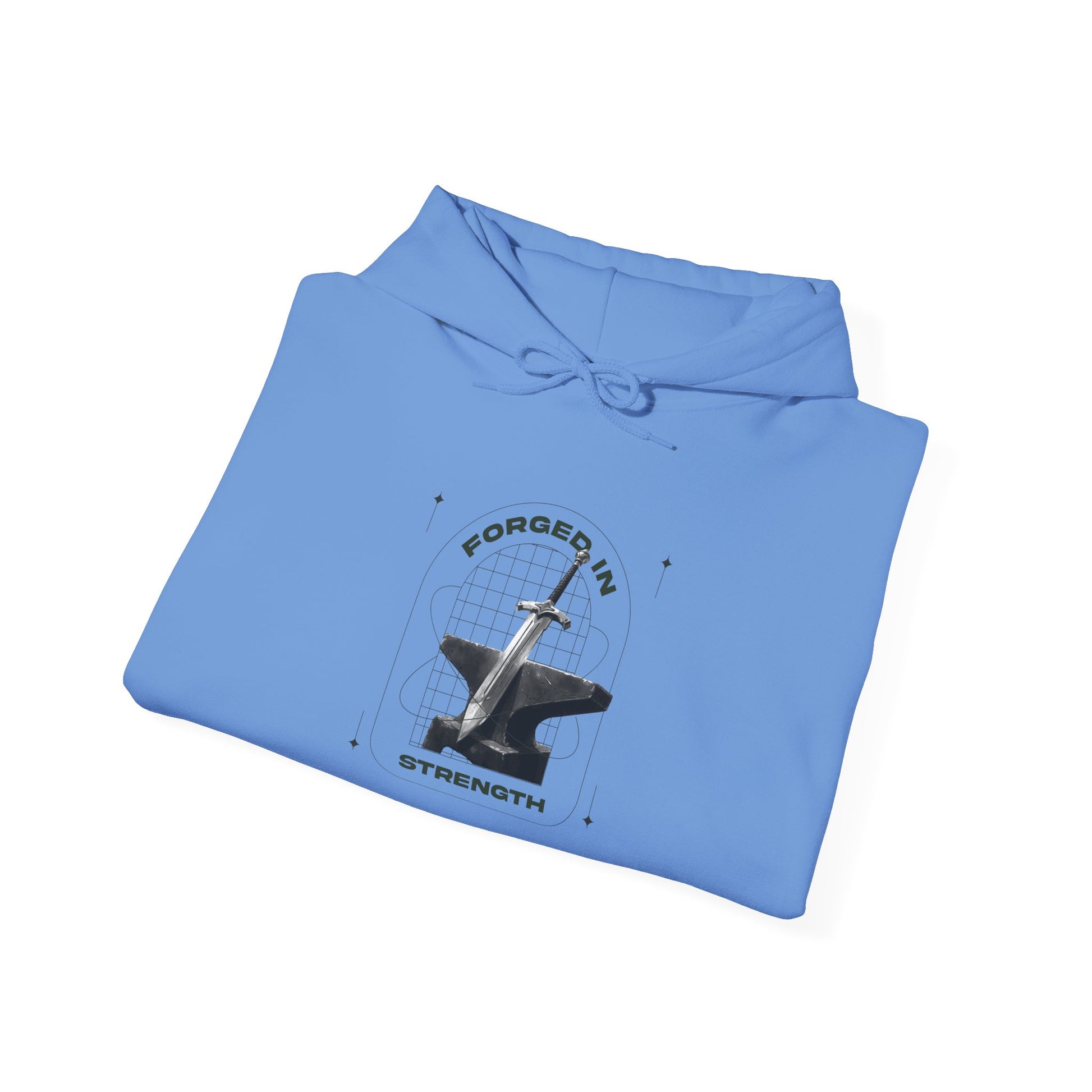 "Forged In Strength" Unisex Heavy Blend™ Hoodies - The Shield of Light
