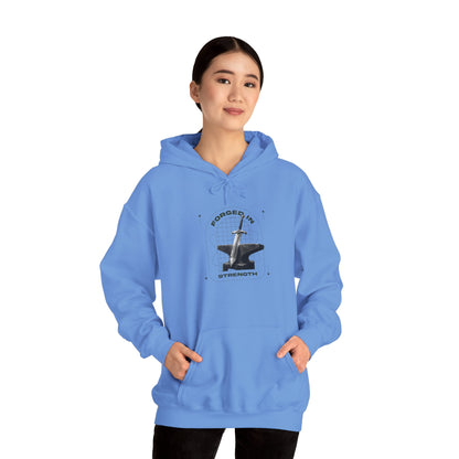 "Forged In Strength" Unisex Heavy Blend™ Hoodies - The Shield of Light
