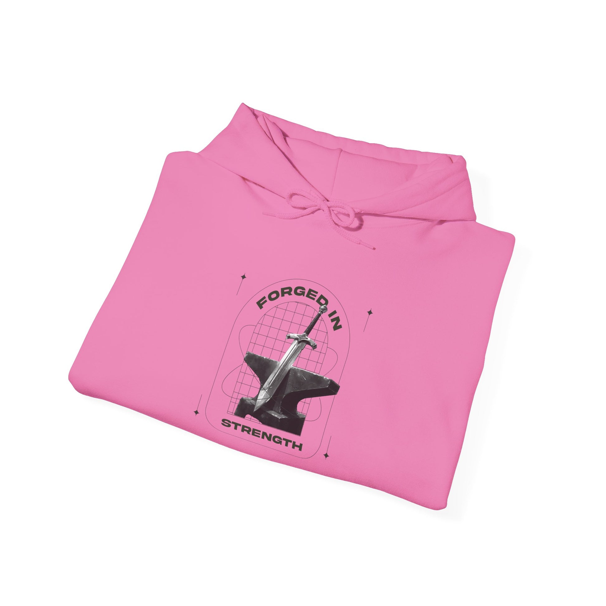 "Forged In Strength" Unisex Heavy Blend™ Hoodies - The Shield of Light