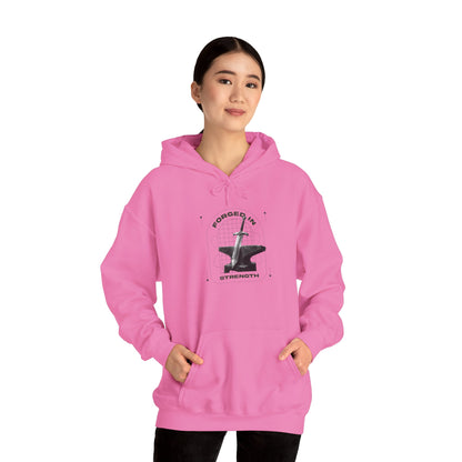 "Forged In Strength" Unisex Heavy Blend™ Hoodies - The Shield of Light