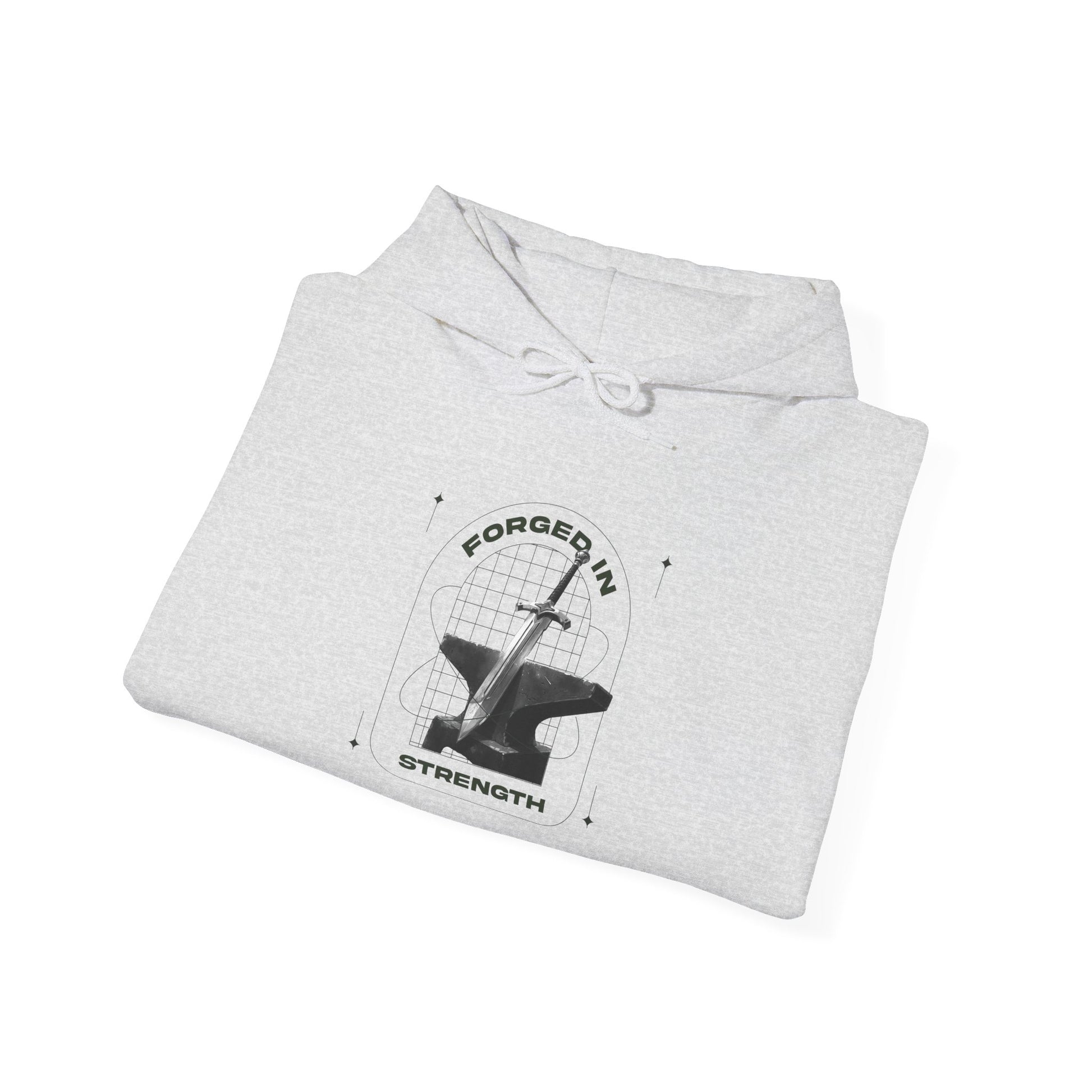 "Forged In Strength" Unisex Heavy Blend™ Hoodies - The Shield of Light