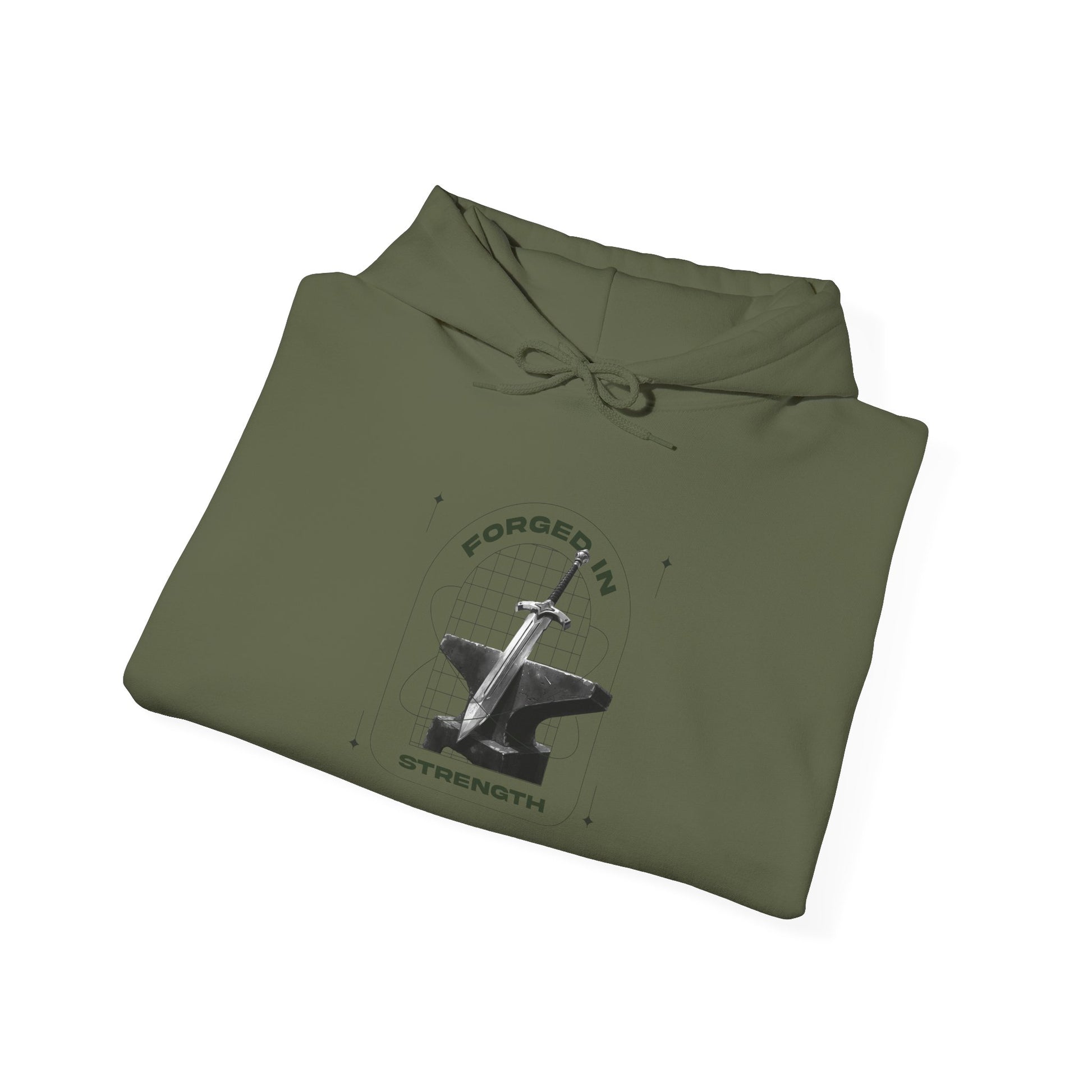 "Forged In Strength" Unisex Heavy Blend™ Hoodies - The Shield of Light