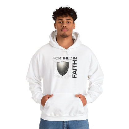 "Fortified In Faith " Unisex Heavy Blend™ Hoodies - The Shield of Light
