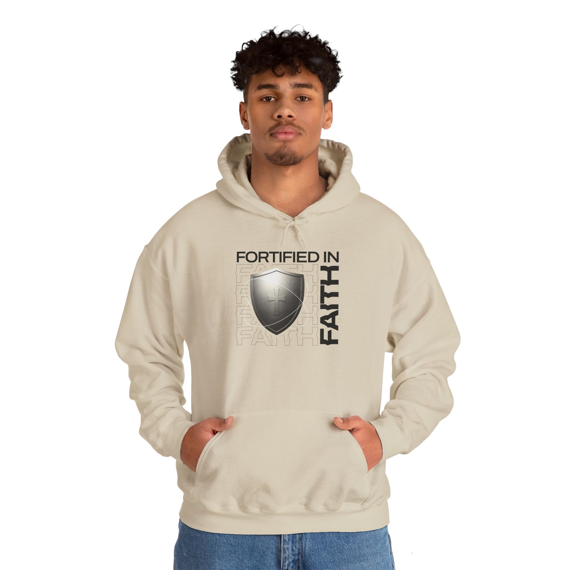 "Fortified In Faith " Unisex Heavy Blend™ Hoodies - The Shield of Light