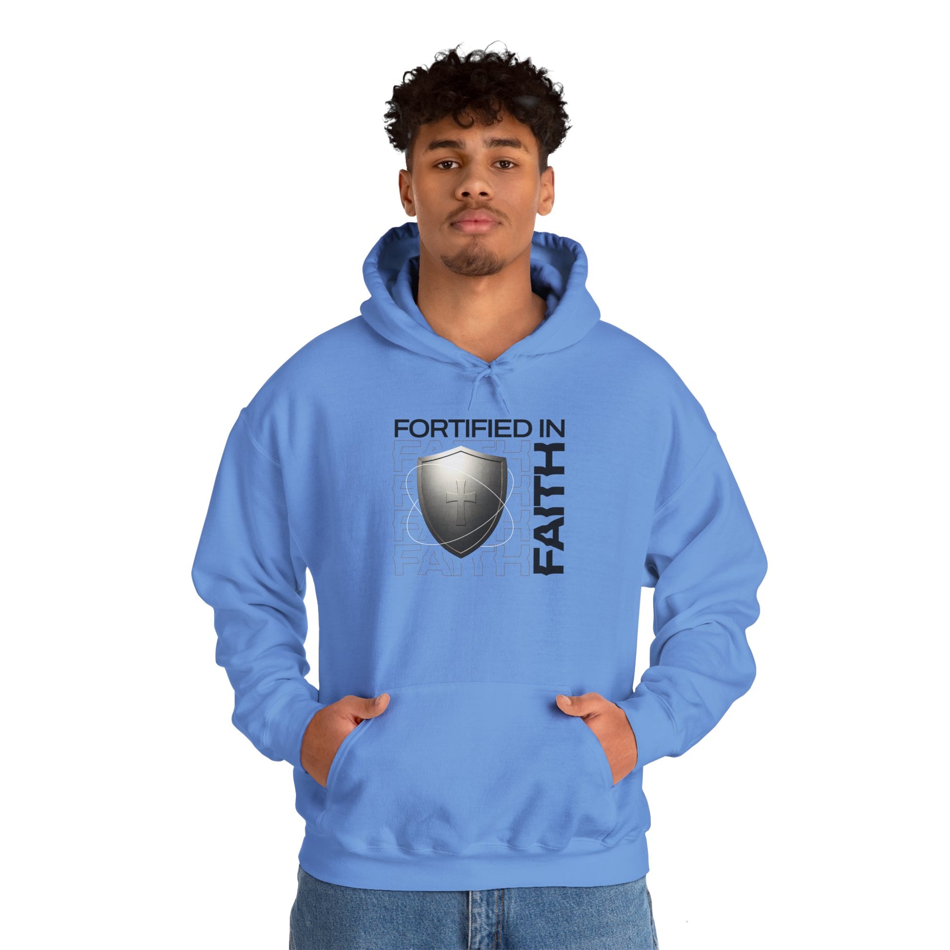 "Fortified In Faith " Unisex Heavy Blend™ Hoodies - The Shield of Light