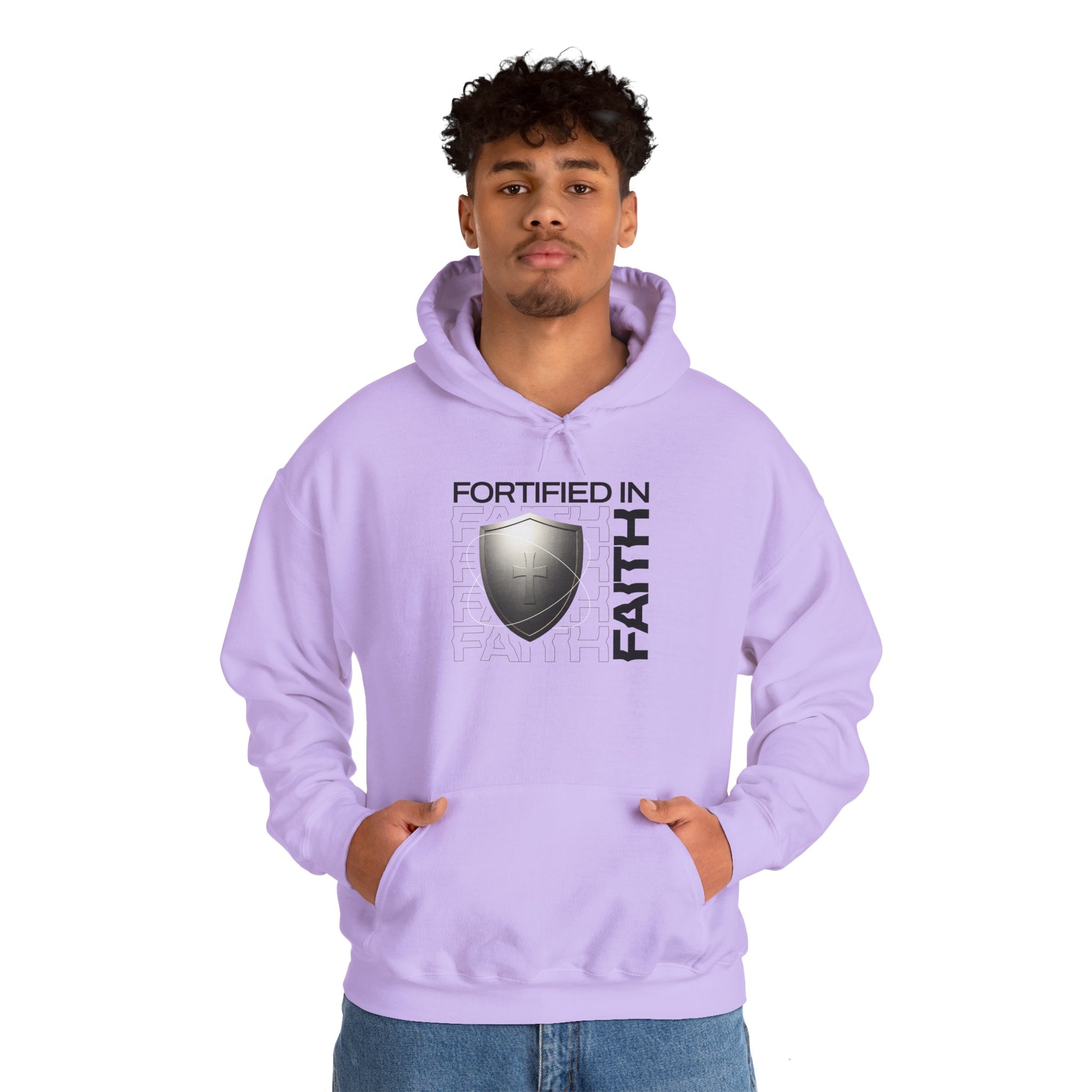 "Fortified In Faith " Unisex Heavy Blend™ Hoodies - The Shield of Light