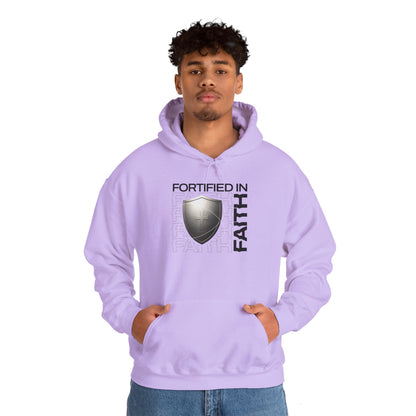 "Fortified In Faith " Unisex Heavy Blend™ Hoodies - The Shield of Light