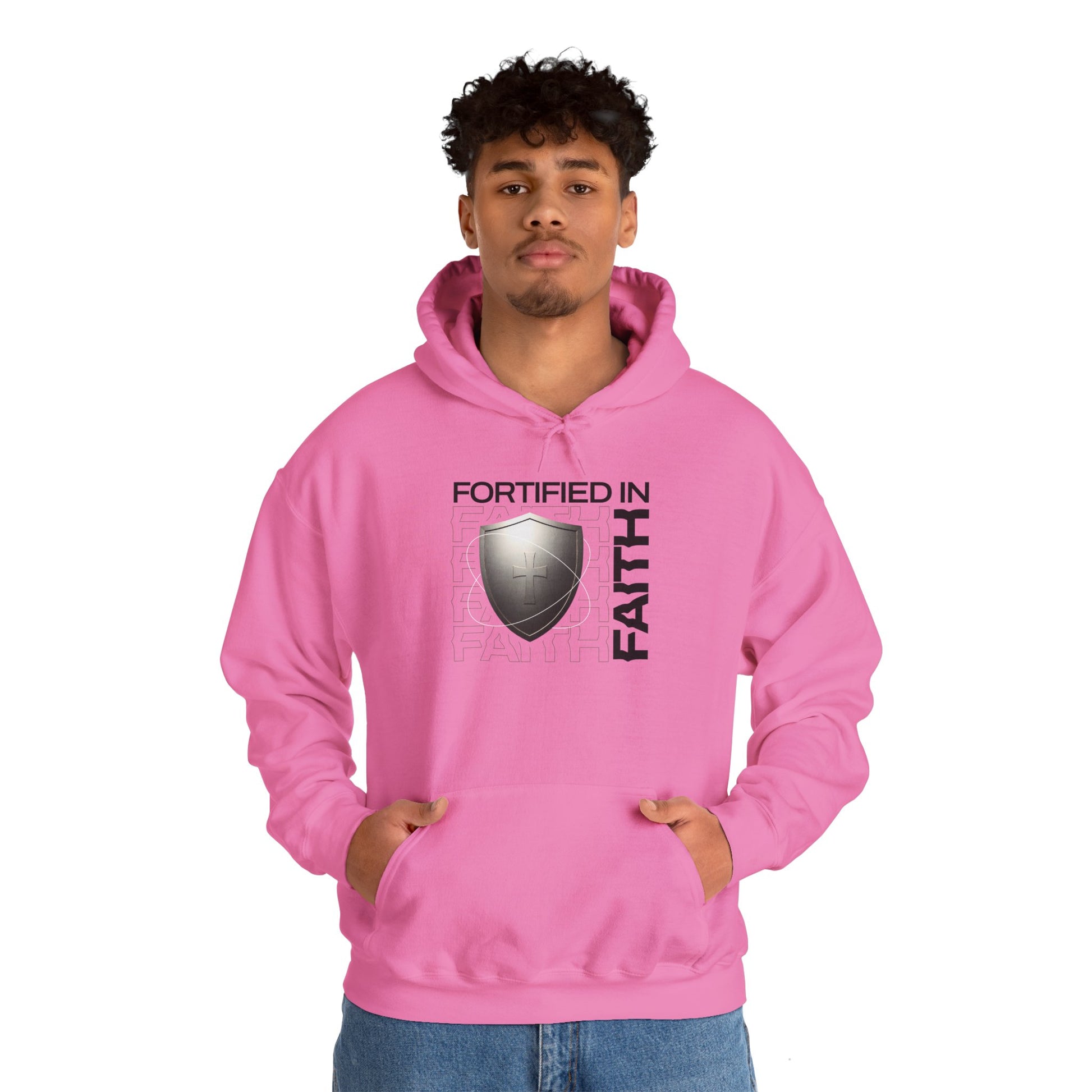 "Fortified In Faith " Unisex Heavy Blend™ Hoodies - The Shield of Light