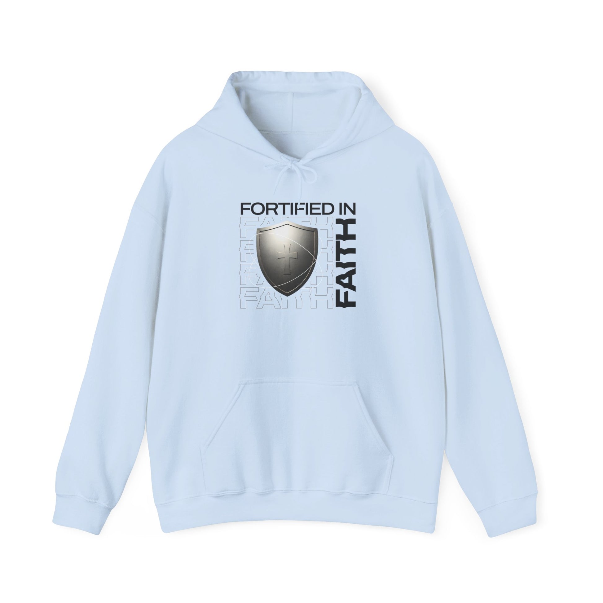 "Fortified In Faith " Unisex Heavy Blend™ Hoodies - The Shield of Light