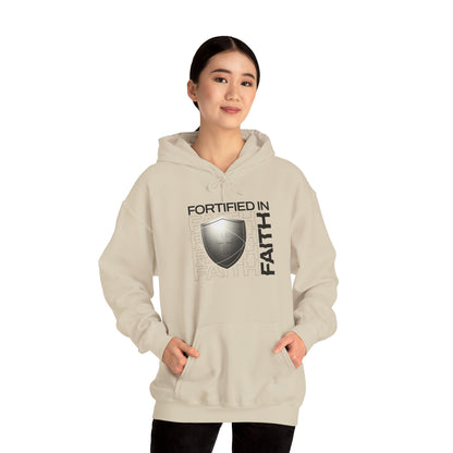 "Fortified In Faith " Unisex Heavy Blend™ Hoodies - The Shield of Light