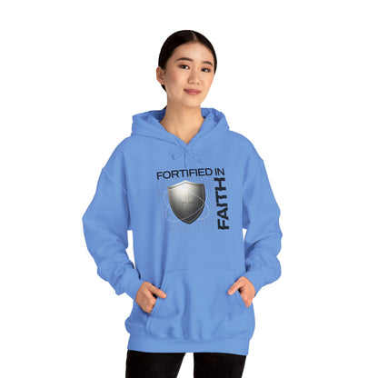 "Fortified In Faith " Unisex Heavy Blend™ Hoodies - The Shield of Light