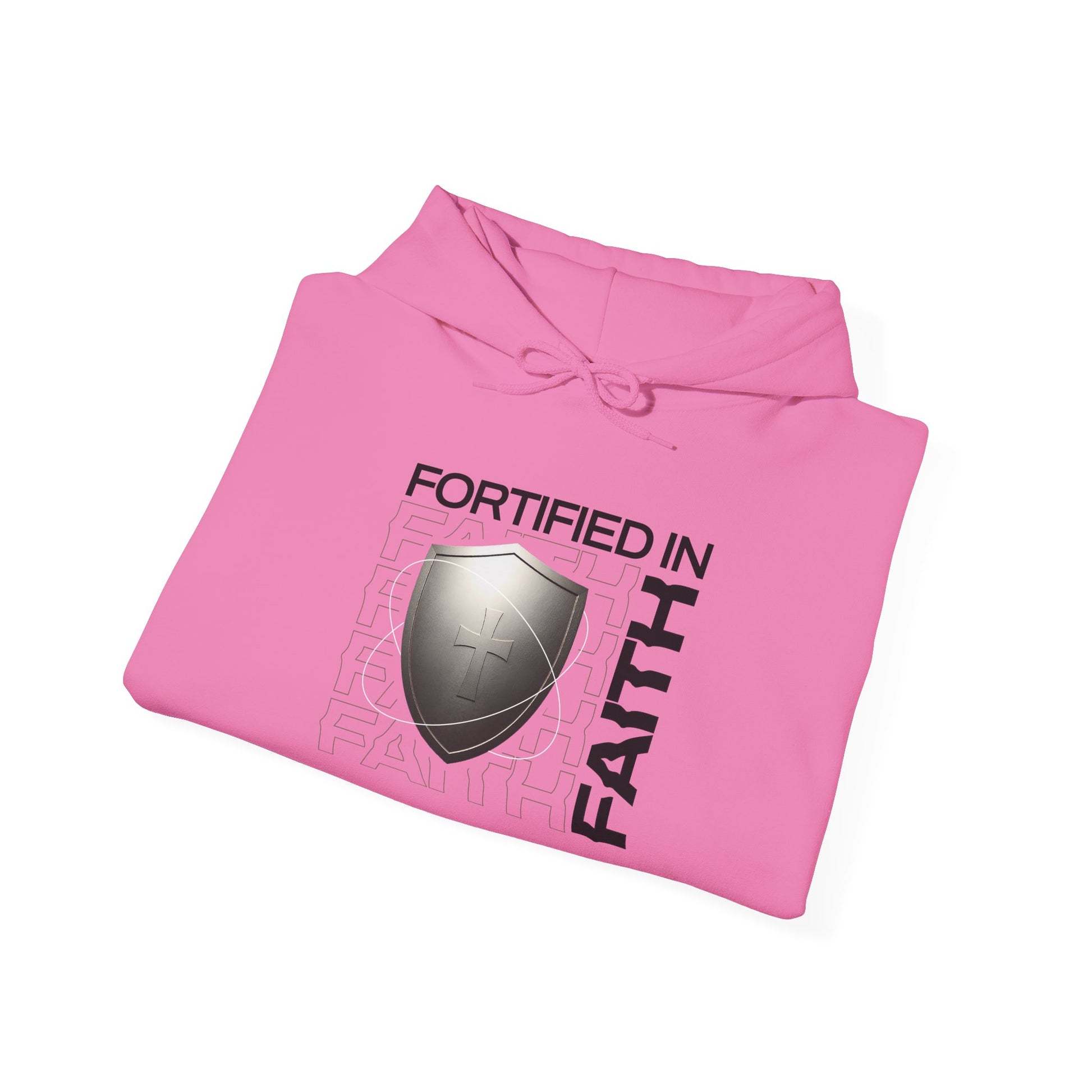 "Fortified In Faith " Unisex Heavy Blend™ Hoodies - The Shield of Light