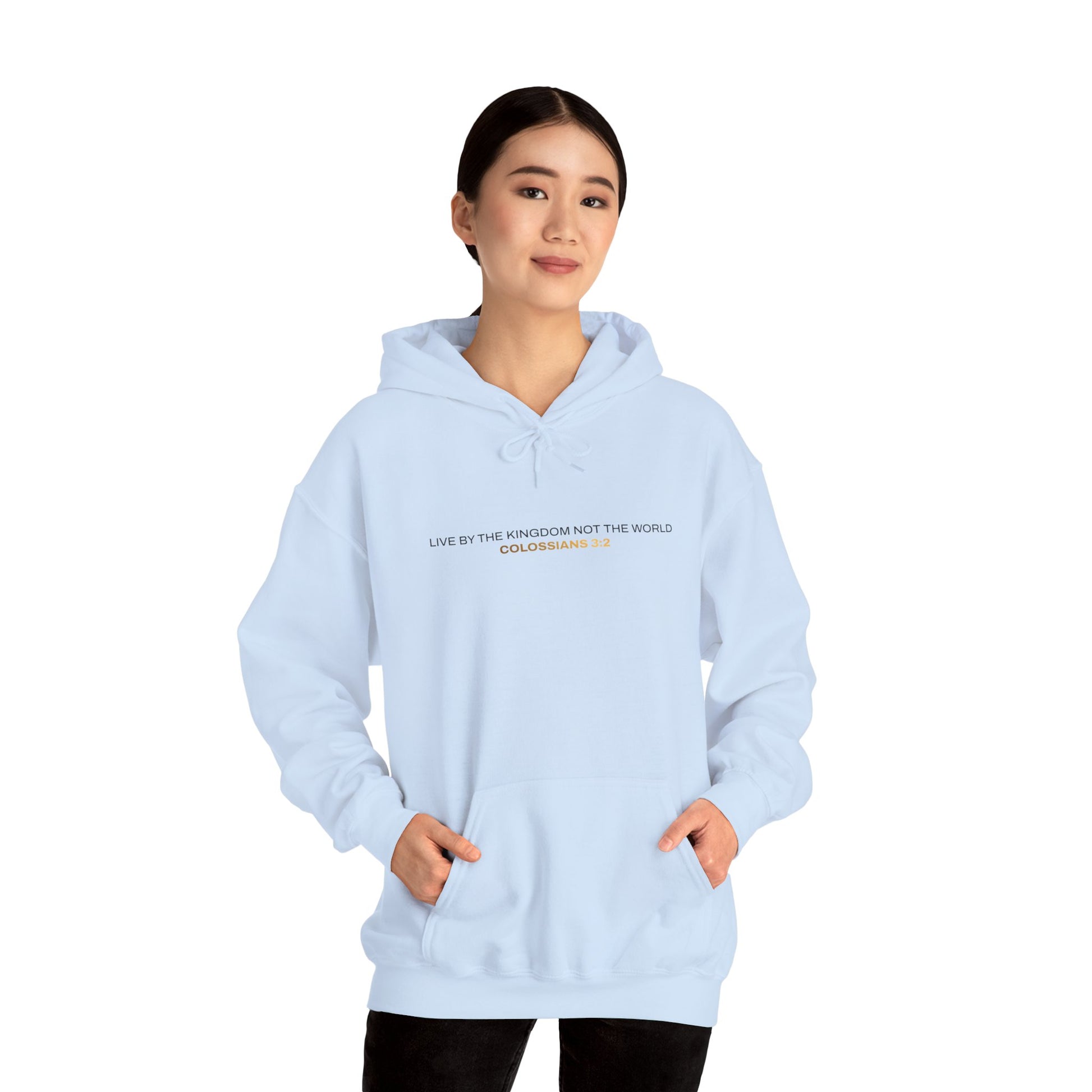 "Live By the Kingdom Not the World Colossians 3:2" Unisex Heavy Blend™ Hoodies - The Shield of Light