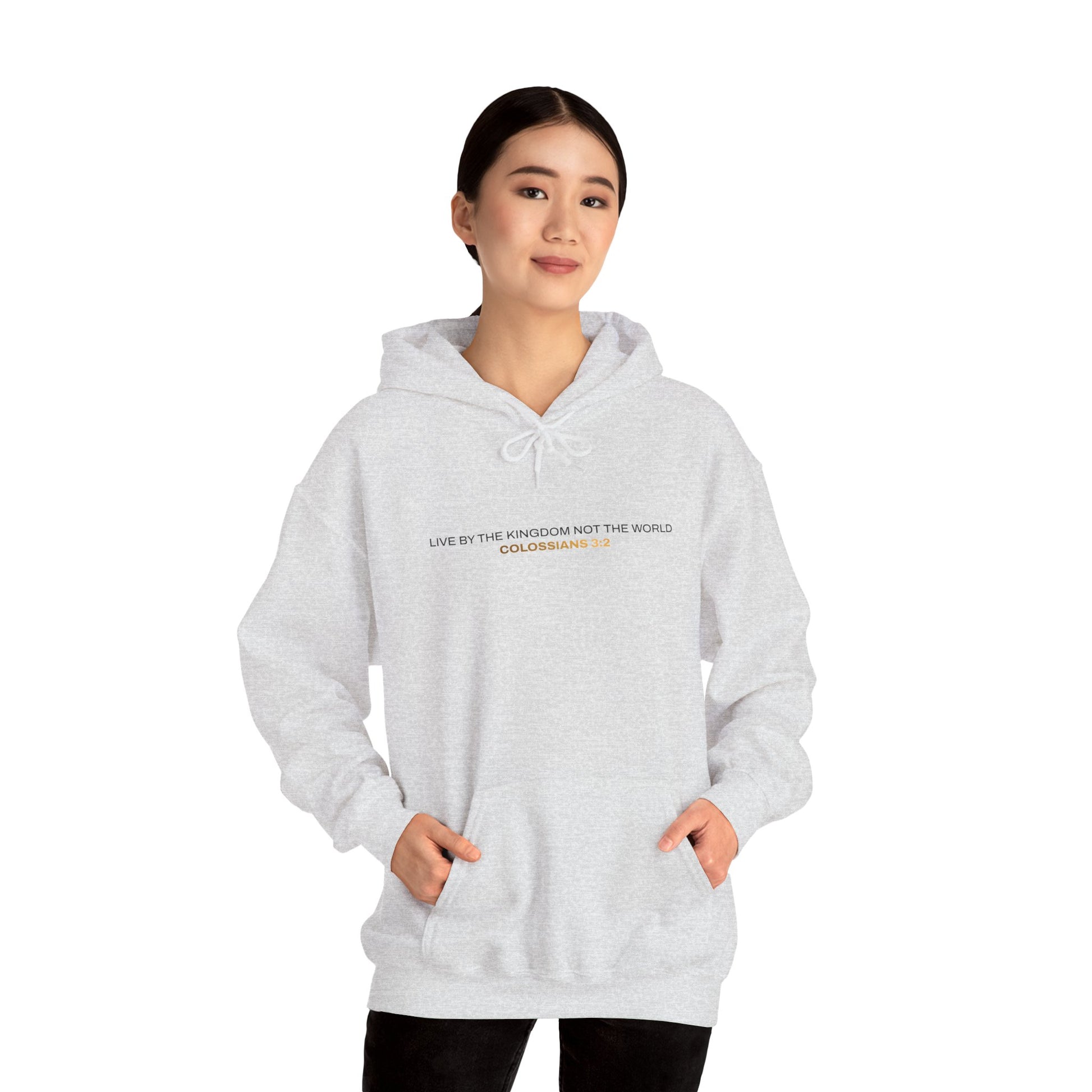 "Live By the Kingdom Not the World Colossians 3:2" Unisex Heavy Blend™ Hoodies - The Shield of Light