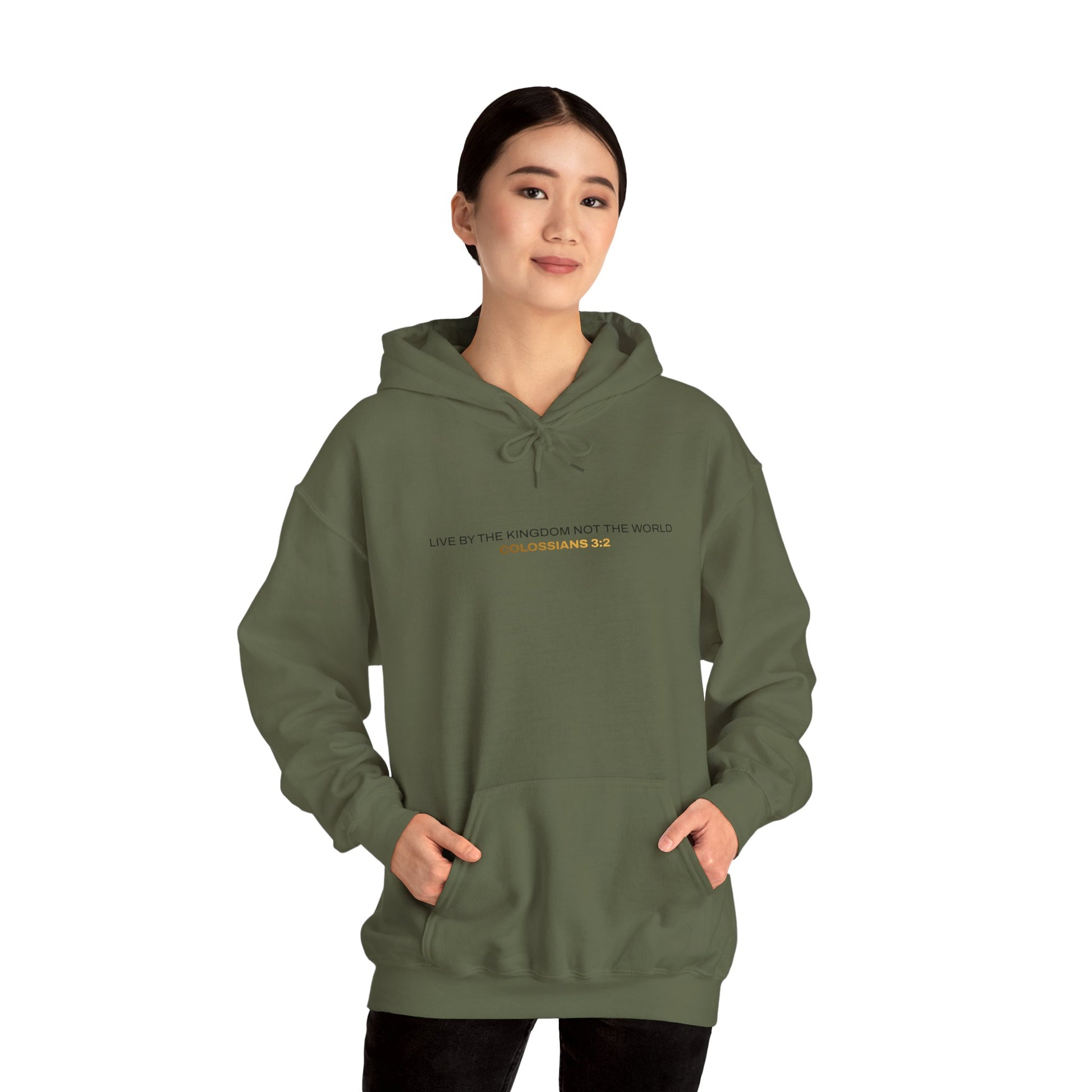 "Live By the Kingdom Not the World Colossians 3:2" Unisex Heavy Blend™ Hoodies - The Shield of Light