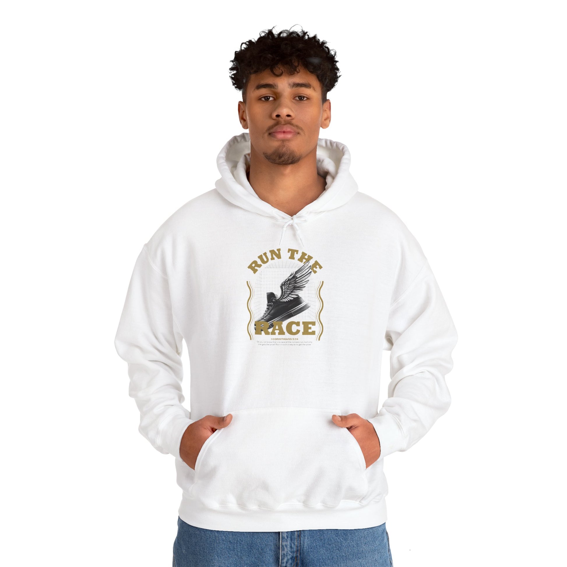 "Run The Race" Unisex Heavy Blend™ Hoodies - The Shield of Light
