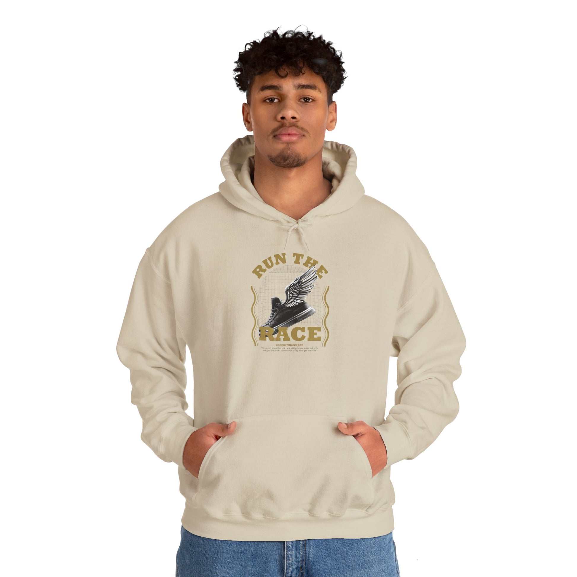 "Run The Race" Unisex Heavy Blend™ Hoodies - The Shield of Light