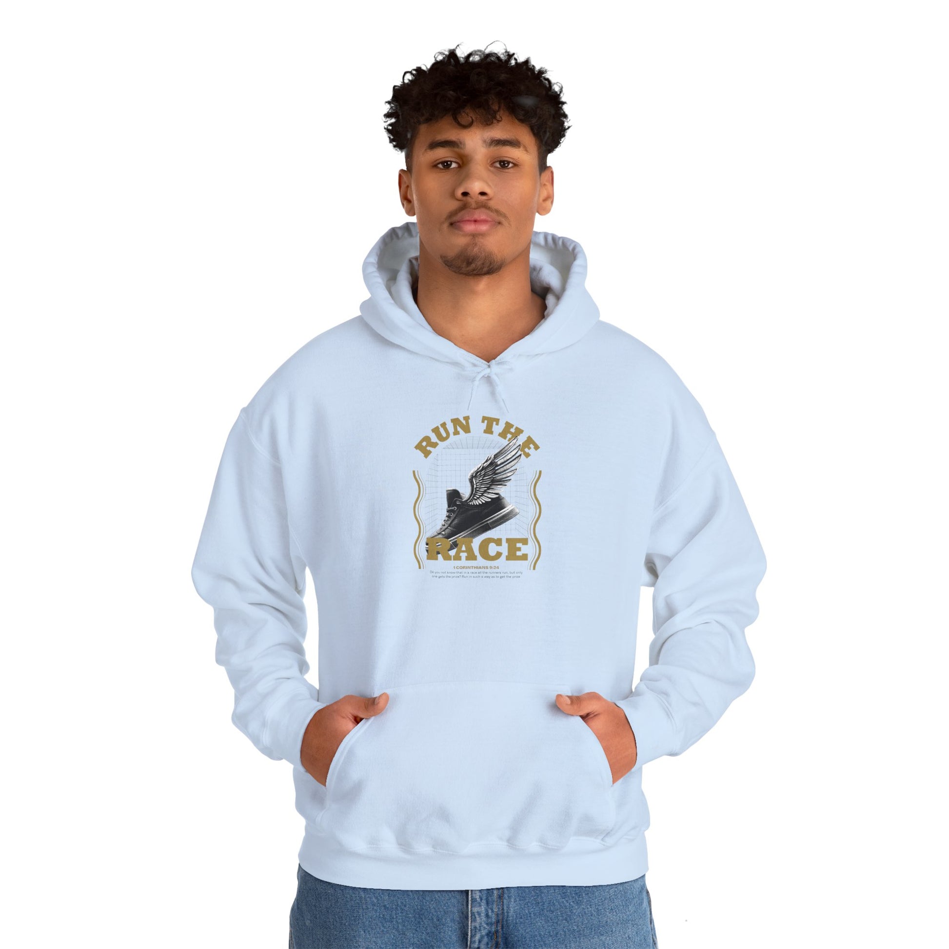 "Run The Race" Unisex Heavy Blend™ Hoodies - The Shield of Light