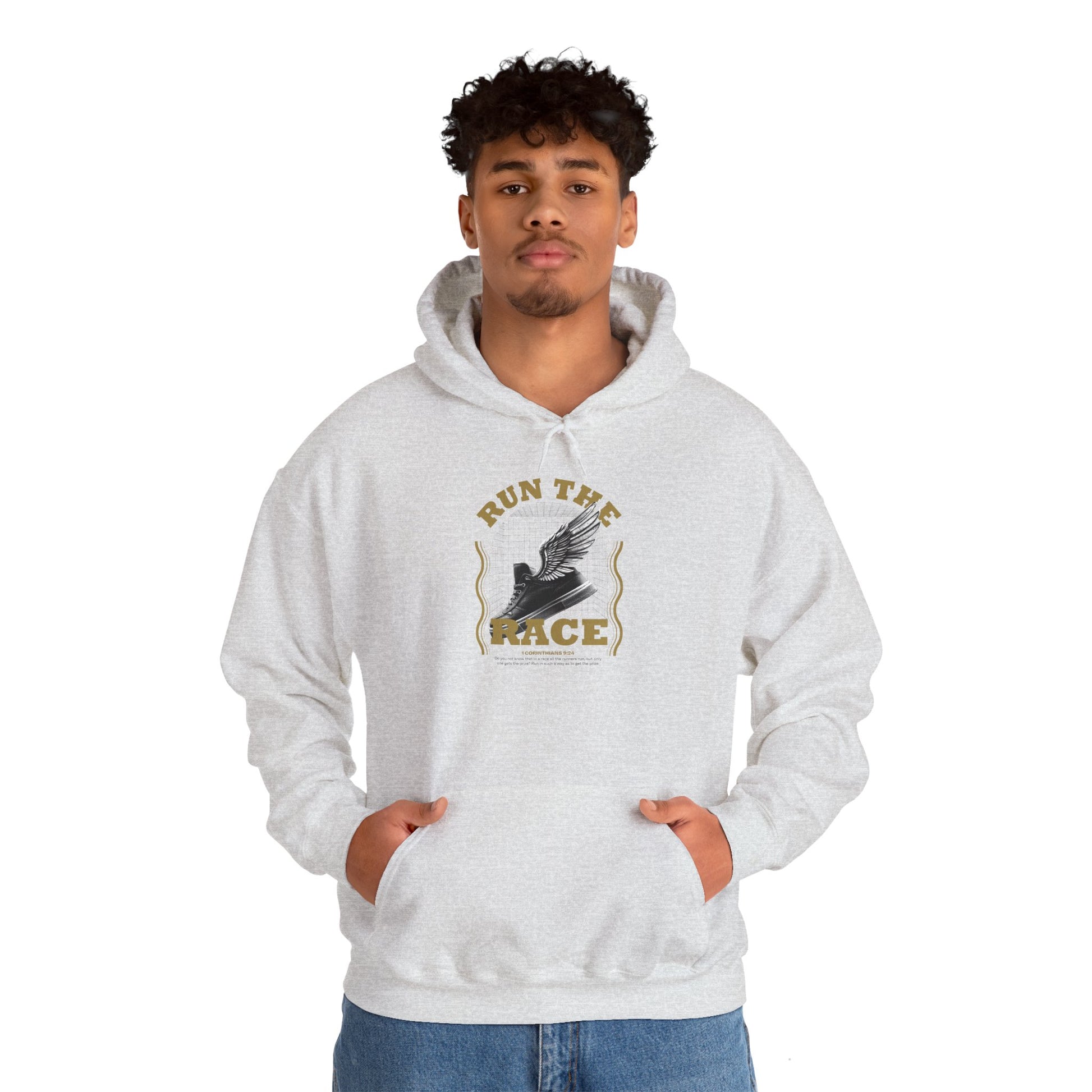 "Run The Race" Unisex Heavy Blend™ Hoodies - The Shield of Light