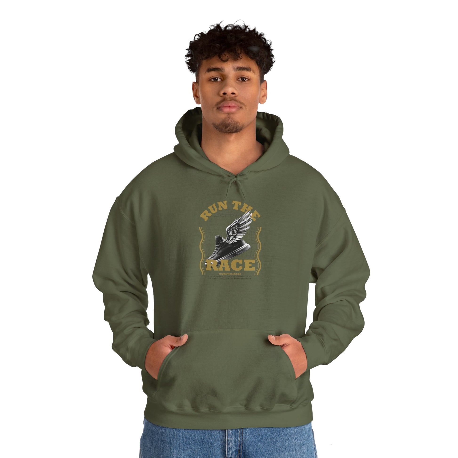 "Run The Race" Unisex Heavy Blend™ Hoodies - The Shield of Light