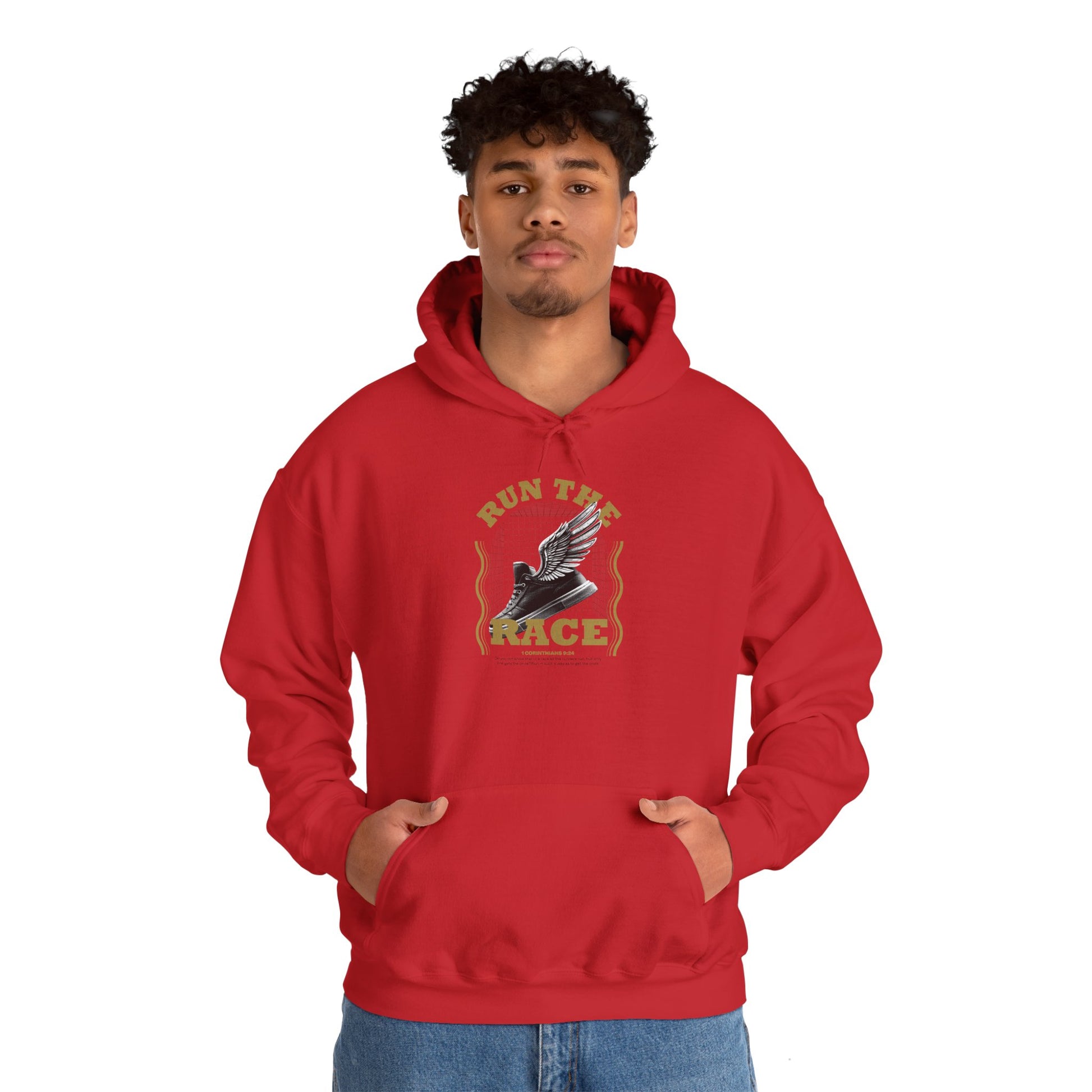 "Run The Race" Unisex Heavy Blend™ Hoodies - The Shield of Light