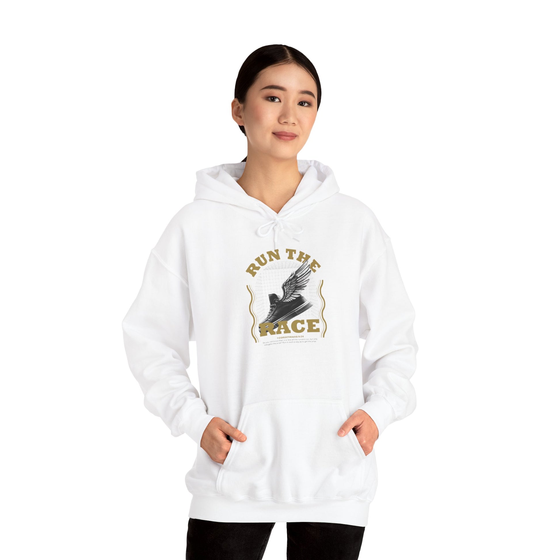 "Run The Race" Unisex Heavy Blend™ Hoodies - The Shield of Light