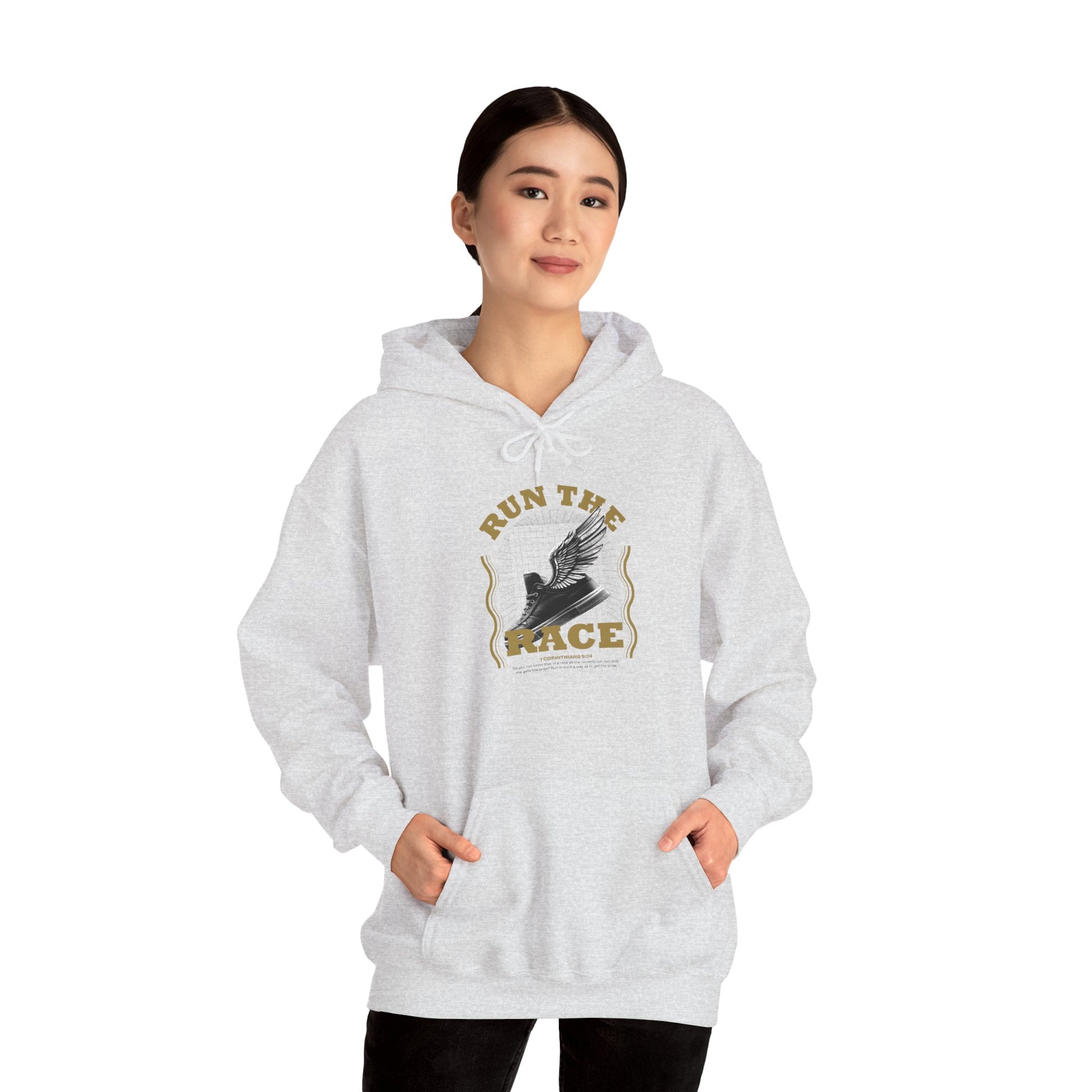 "Run The Race" Unisex Heavy Blend™ Hoodies - The Shield of Light