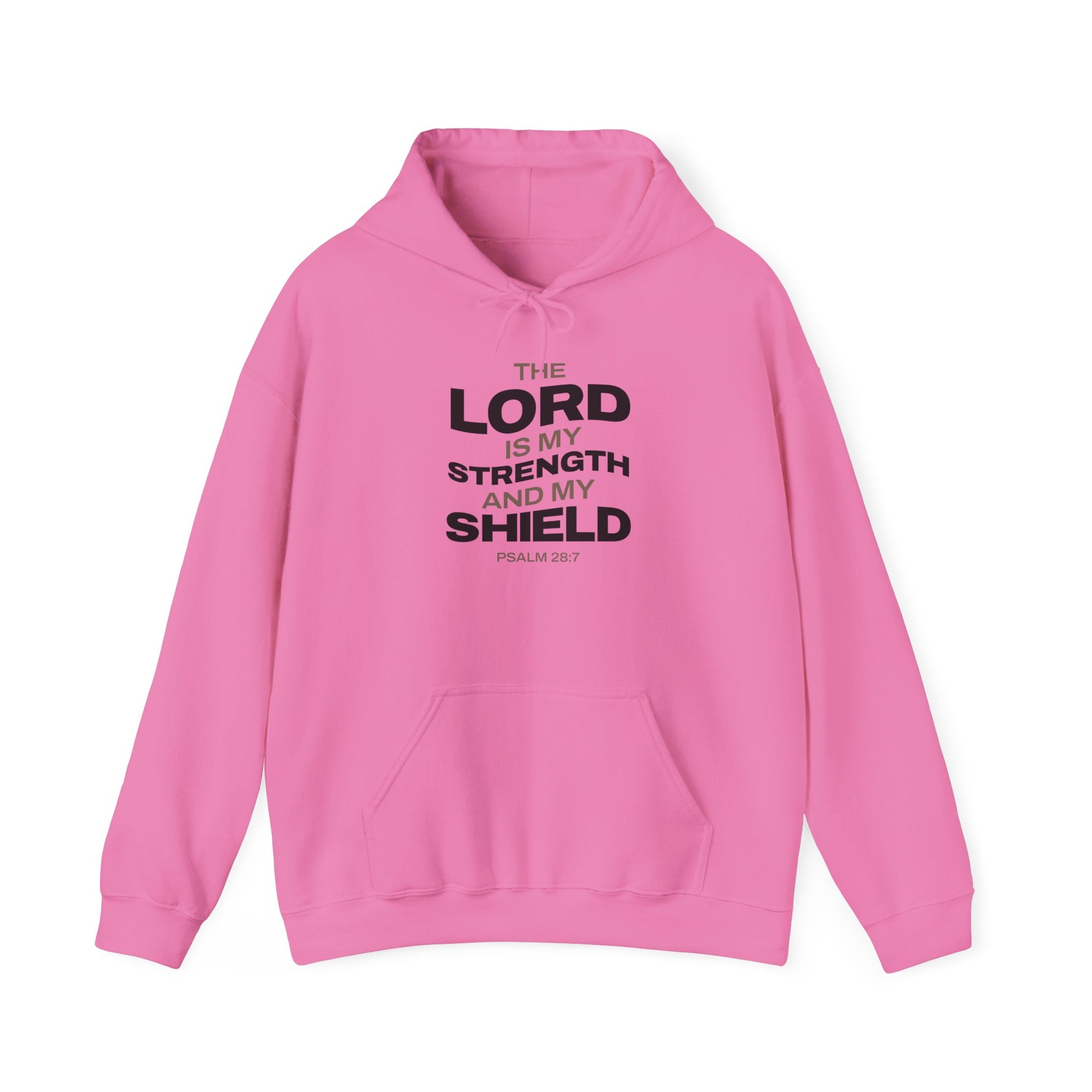 "The Lord Is My Strength and My Shield Psalm 28:7" Unisex Heavy Blend™ Hoodies - The Shield of Light