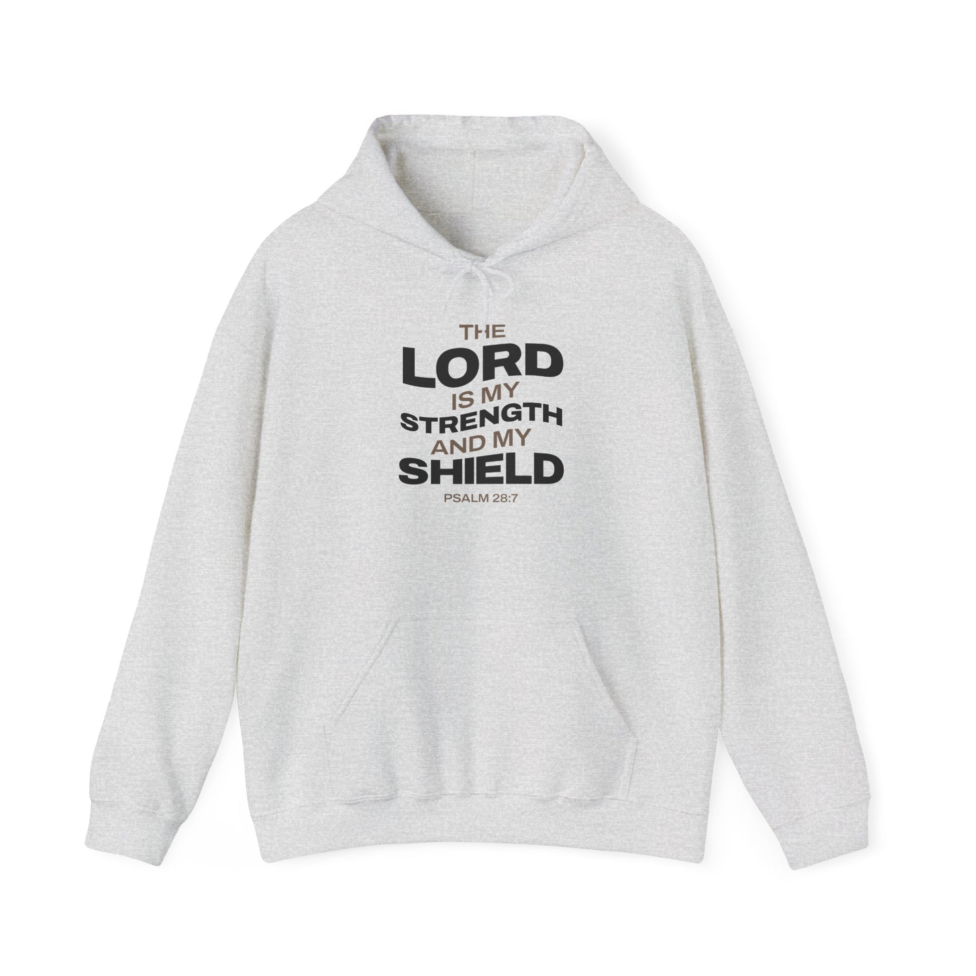 "The Lord Is My Strength and My Shield Psalm 28:7" Unisex Heavy Blend™ Hoodies - The Shield of Light