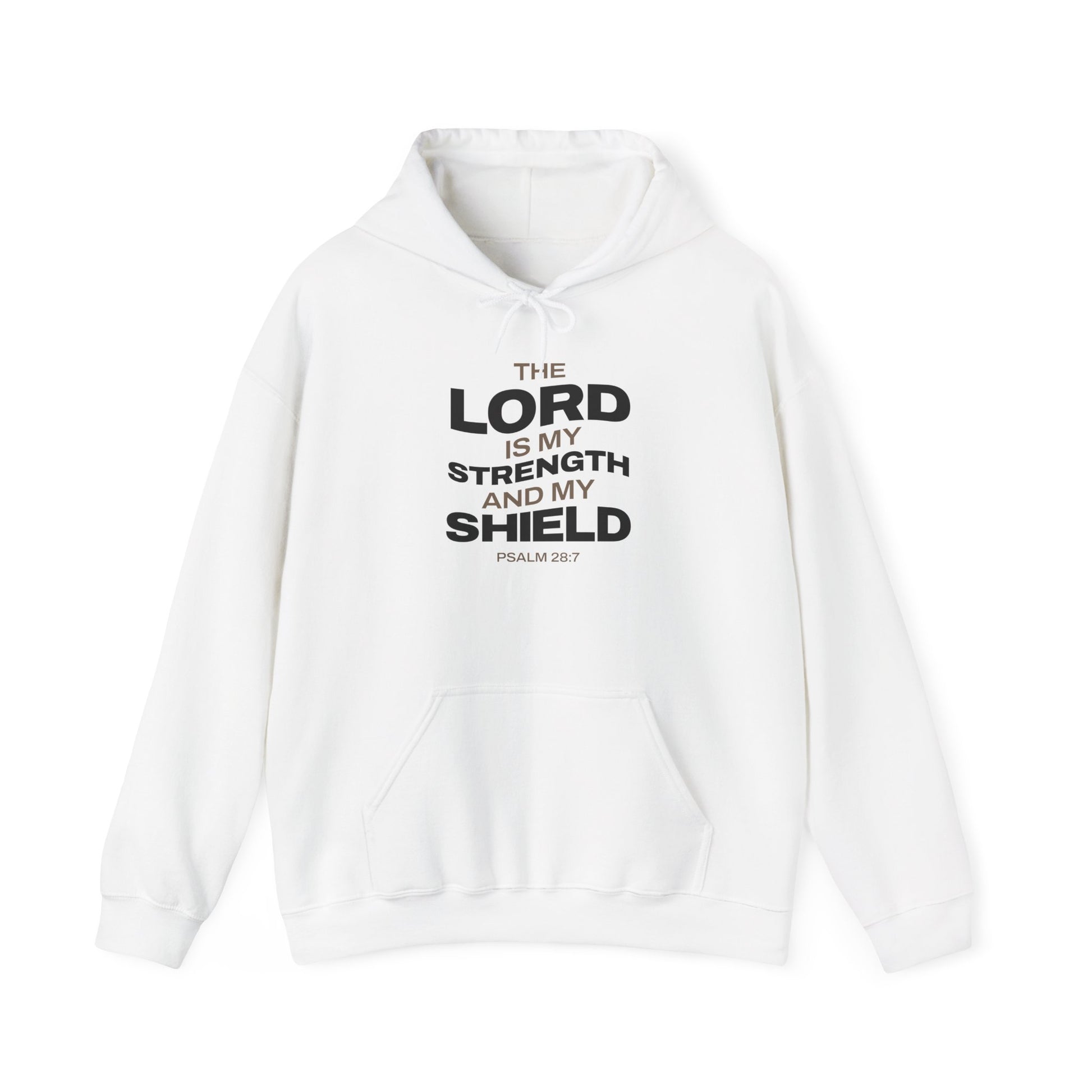 "The Lord Is My Strength and My Shield Psalm 28:7" Unisex Heavy Blend™ Hoodies - The Shield of Light