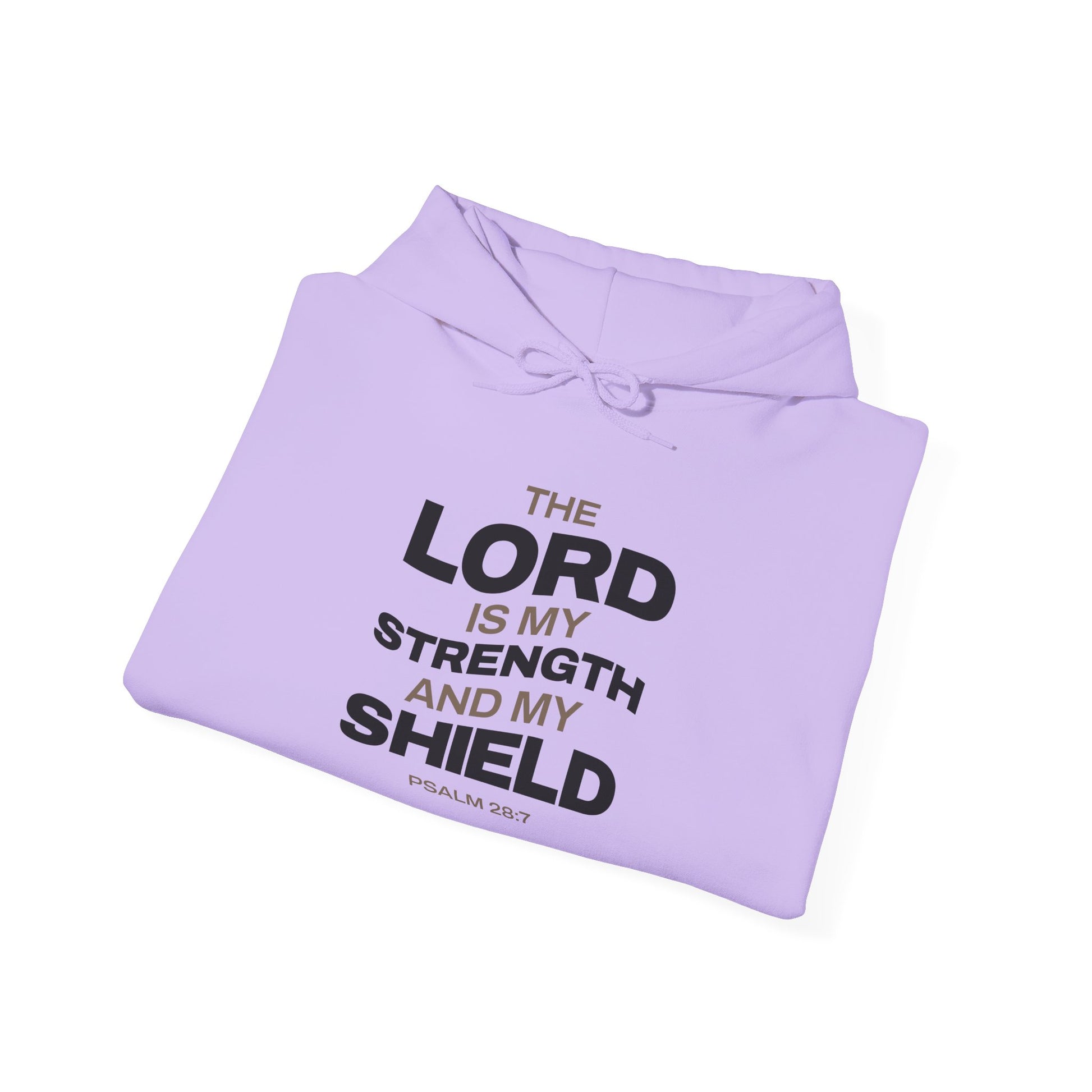 "The Lord Is My Strength and My Shield Psalm 28:7" Unisex Heavy Blend™ Hoodies - The Shield of Light
