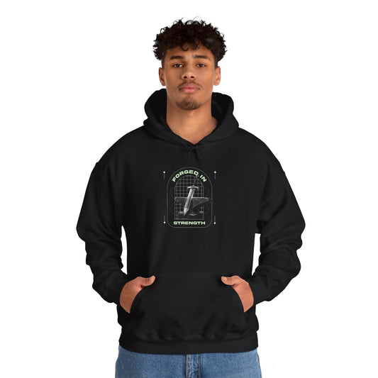 "Forged In Strength"  Unisex Heavy Blend™ Hoodies - The Shield of Light
