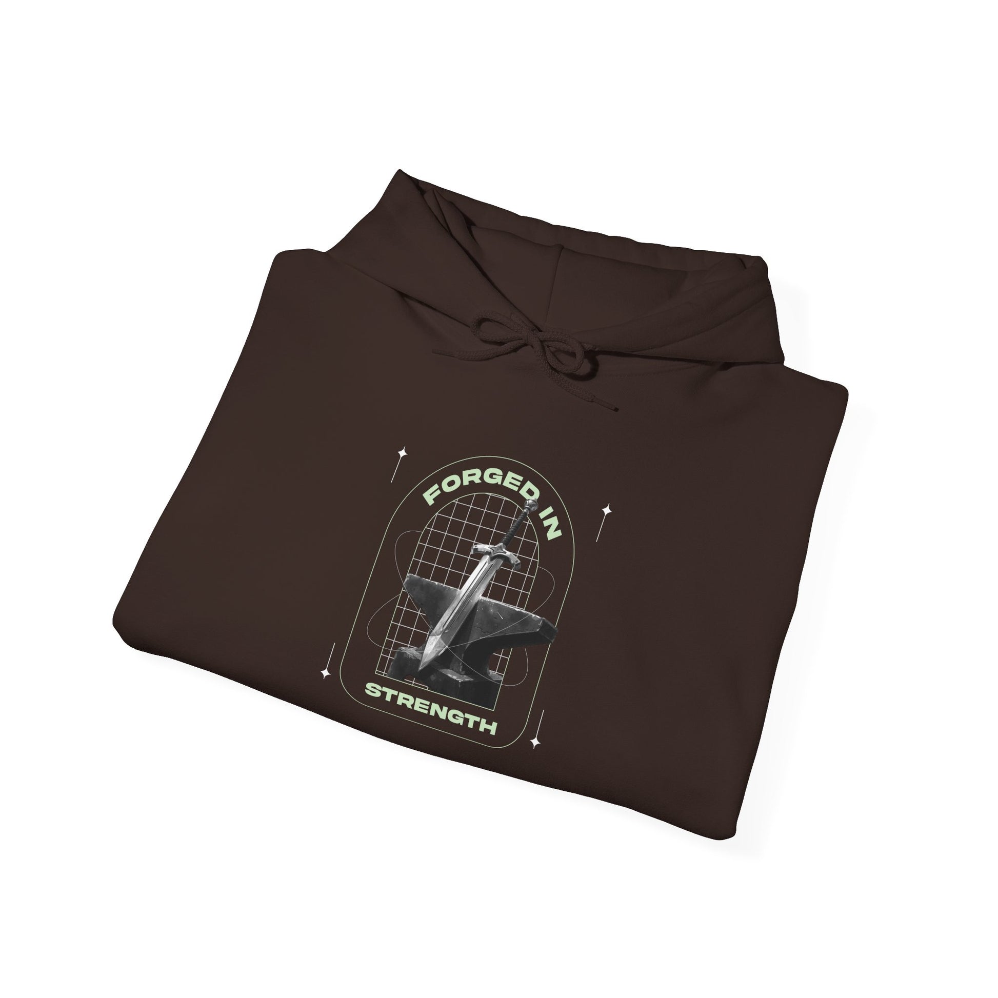 "Forged In Strength"  Unisex Heavy Blend™ Hoodies - The Shield of Light