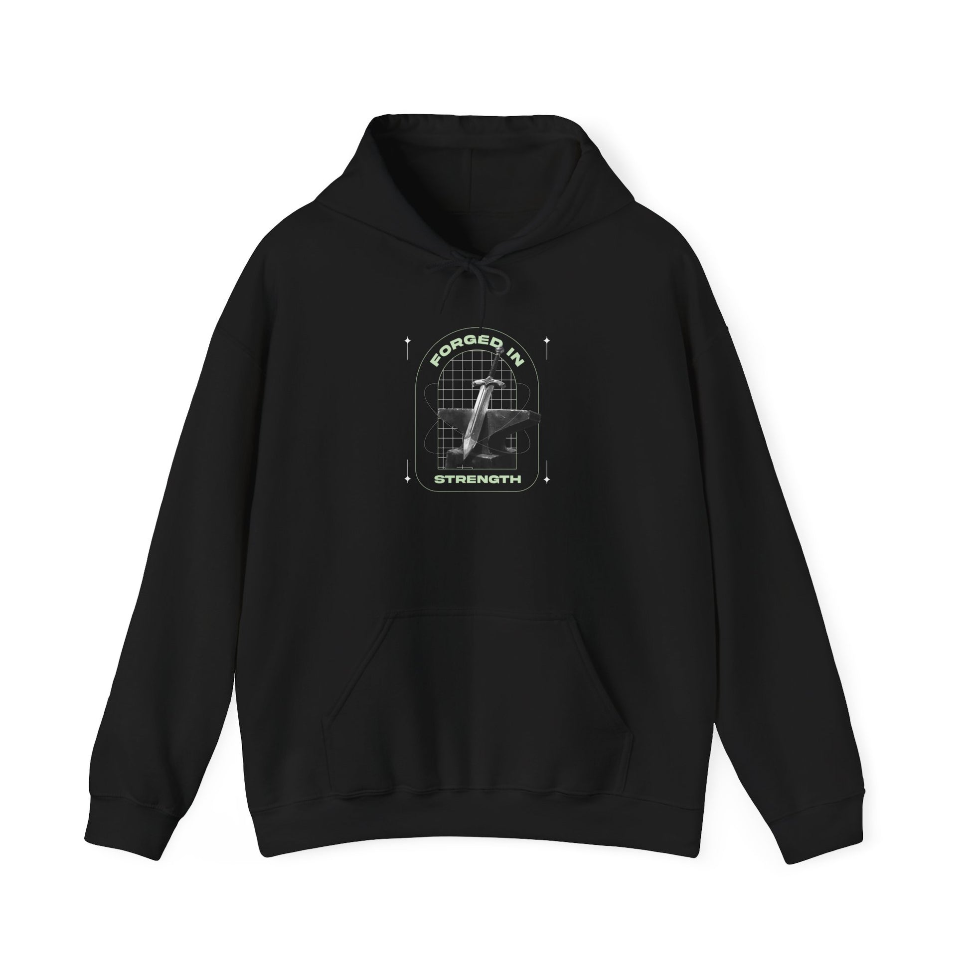 "Forged In Strength"  Unisex Heavy Blend™ Hoodies - The Shield of Light