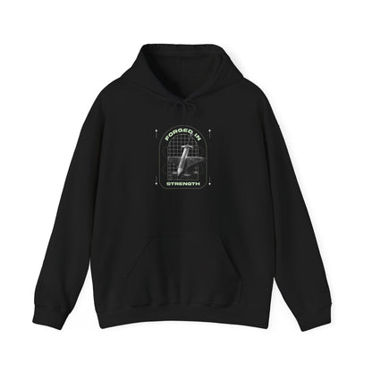 "Forged In Strength"  Unisex Heavy Blend™ Hoodies - The Shield of Light
