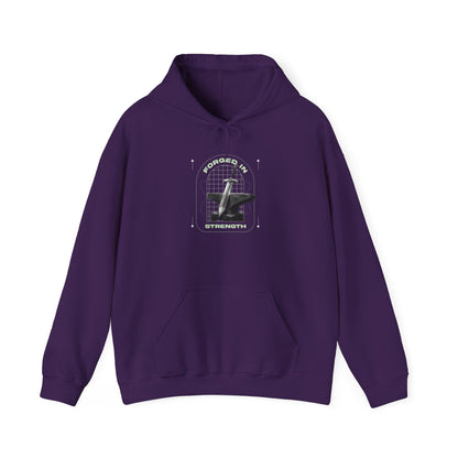 "Forged In Strength"  Unisex Heavy Blend™ Hoodies - The Shield of Light