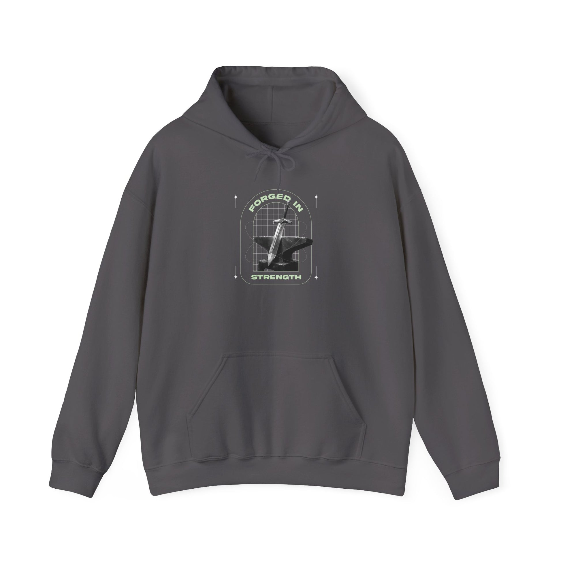 "Forged In Strength"  Unisex Heavy Blend™ Hoodies - The Shield of Light