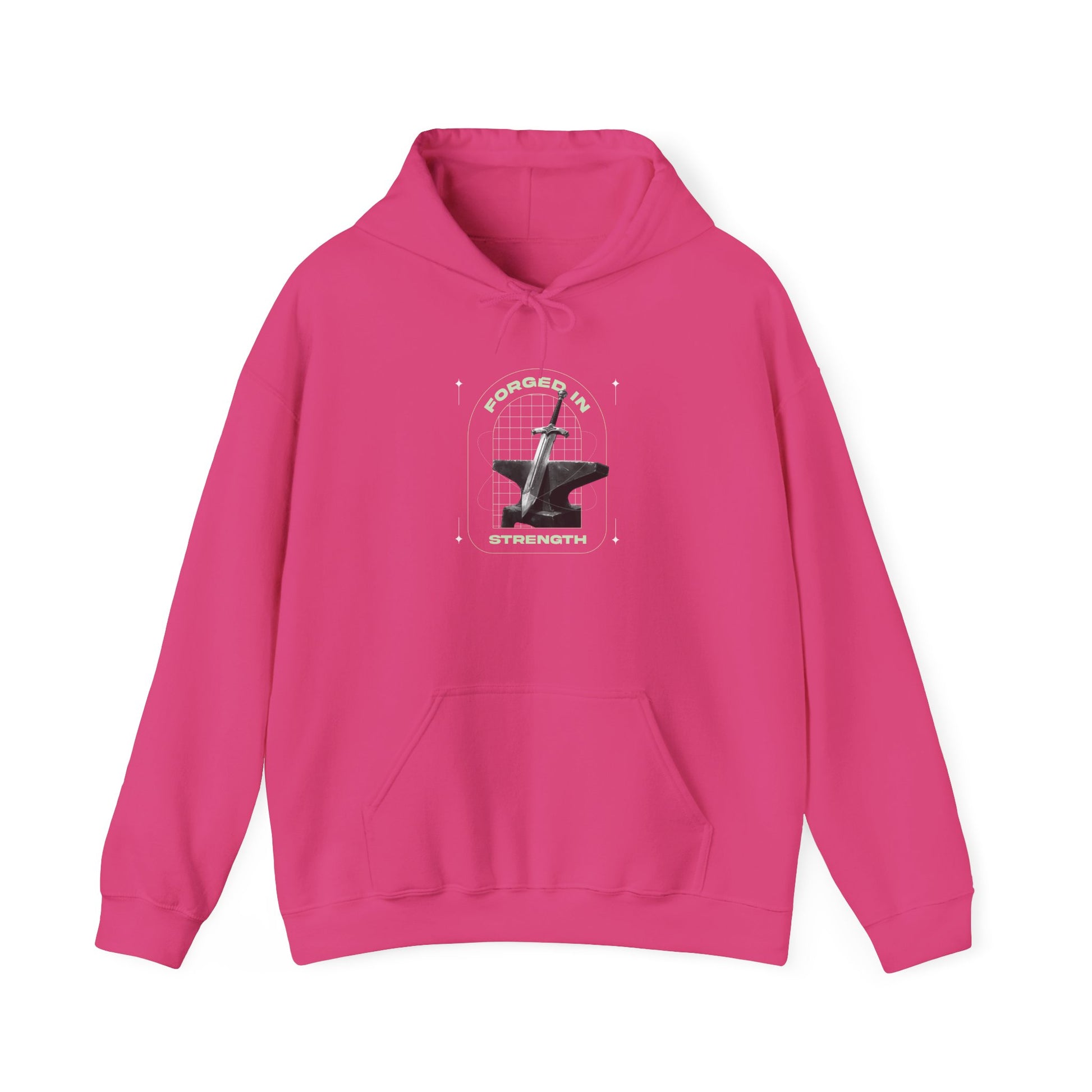 "Forged In Strength"  Unisex Heavy Blend™ Hoodies - The Shield of Light