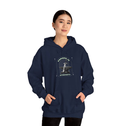 "Forged In Strength"  Unisex Heavy Blend™ Hoodies - The Shield of Light