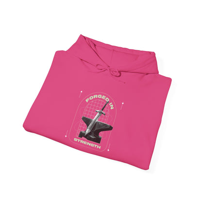 "Forged In Strength"  Unisex Heavy Blend™ Hoodies - The Shield of Light