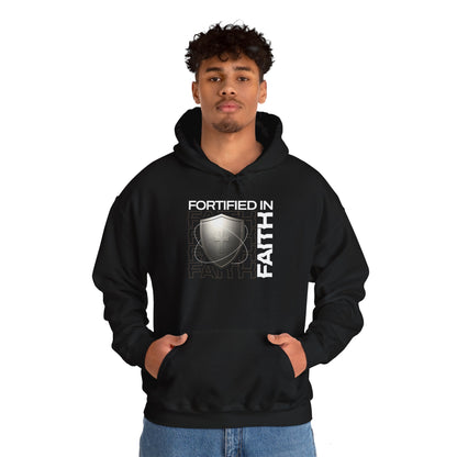 "Fortified In Faith " Unisex Heavy Blend™ Hoodies - The Shield of Light