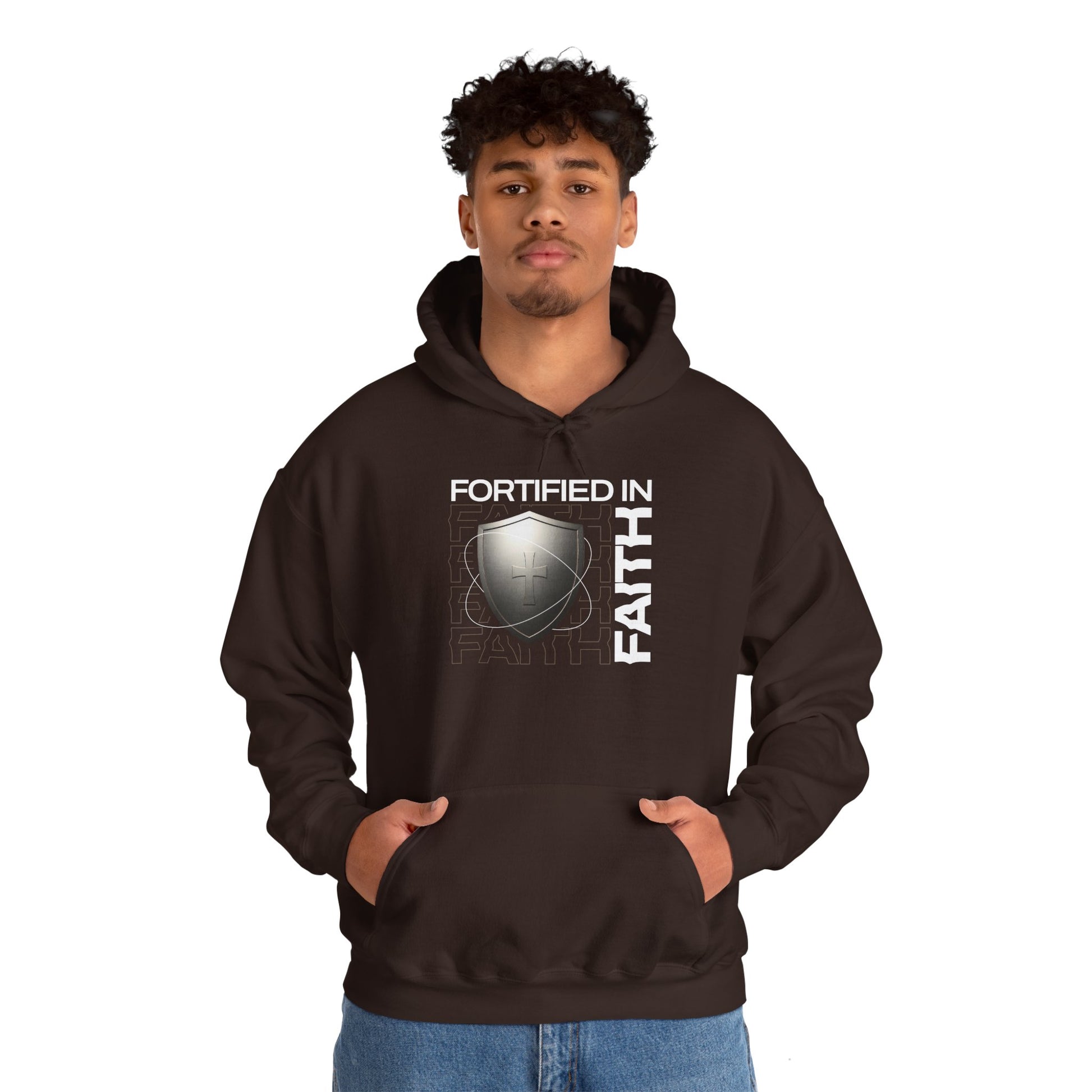 "Fortified In Faith " Unisex Heavy Blend™ Hoodies - The Shield of Light