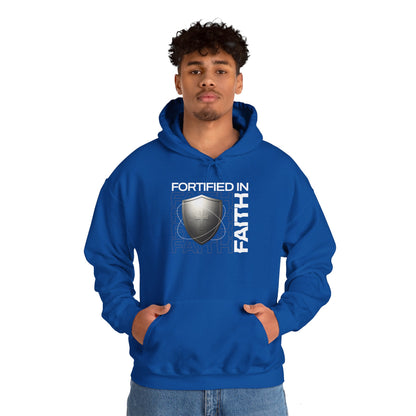 "Fortified In Faith " Unisex Heavy Blend™ Hoodies - The Shield of Light