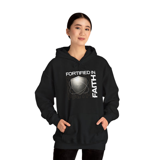 "Fortified In Faith " Unisex Heavy Blend™ Hoodies - The Shield of Light