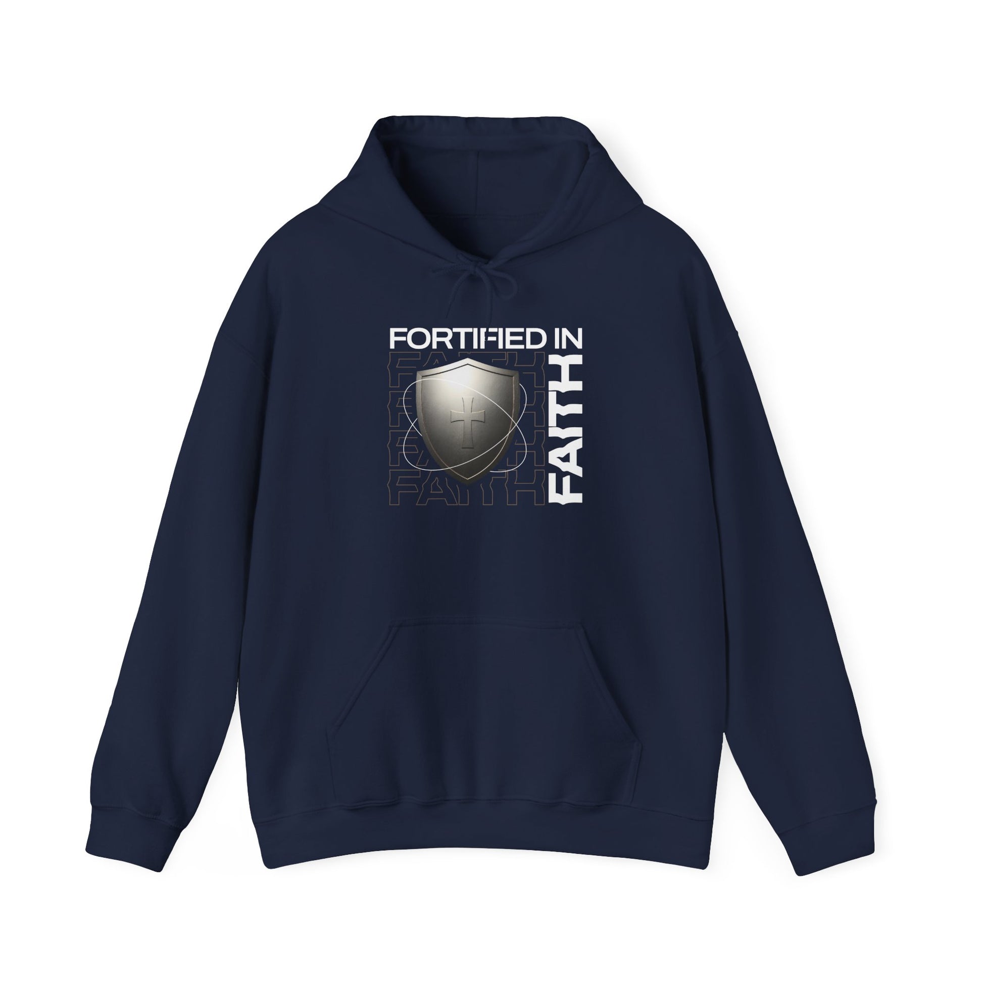 "Fortified In Faith " Unisex Heavy Blend™ Hoodies - The Shield of Light
