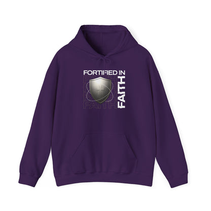 "Fortified In Faith " Unisex Heavy Blend™ Hoodies - The Shield of Light