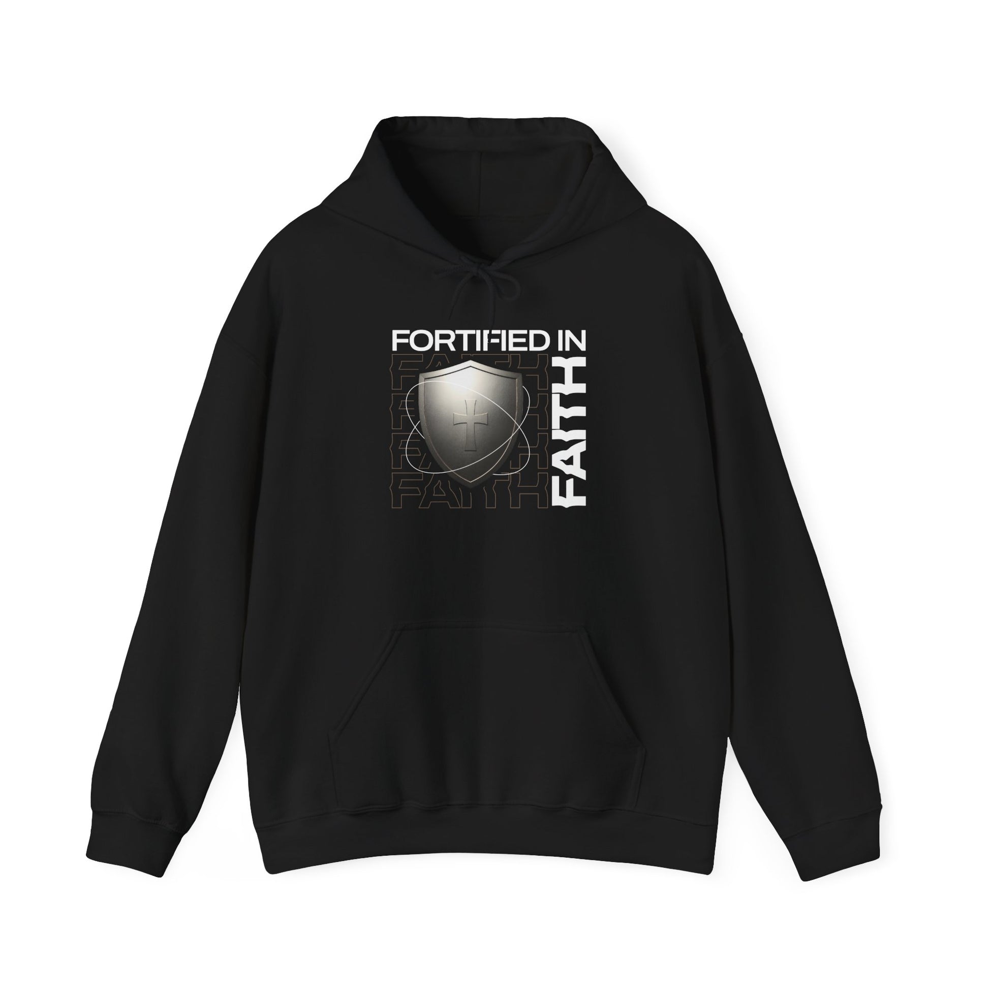 "Fortified In Faith " Unisex Heavy Blend™ Hoodies - The Shield of Light