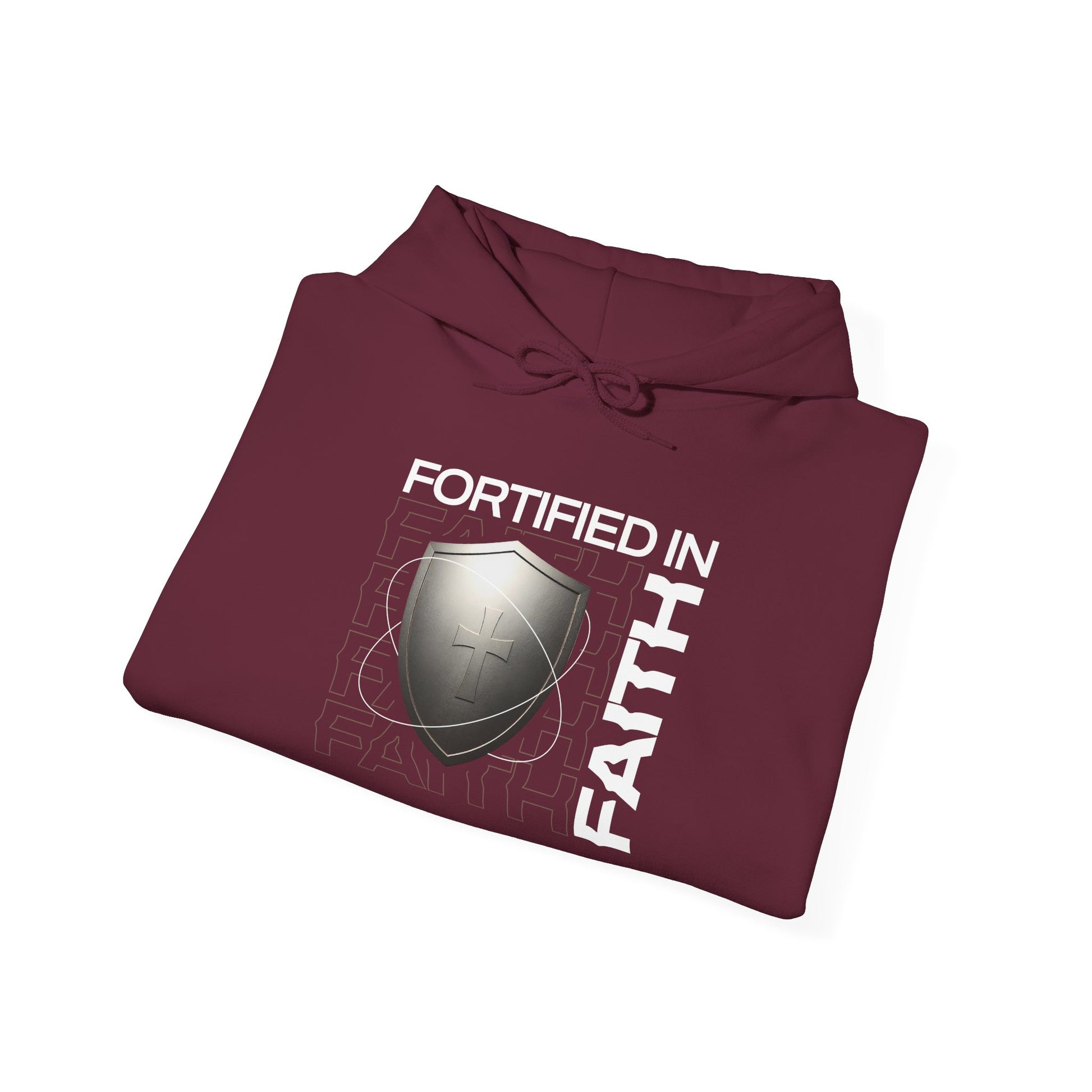 "Fortified In Faith " Unisex Heavy Blend™ Hoodies - The Shield of Light